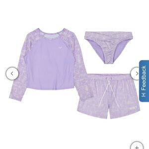 Roxy Kids' Lavender Rashguard Set